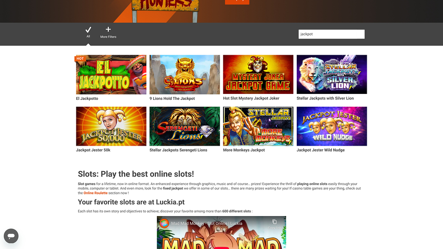 Luckia Casino Desktop Jackpot