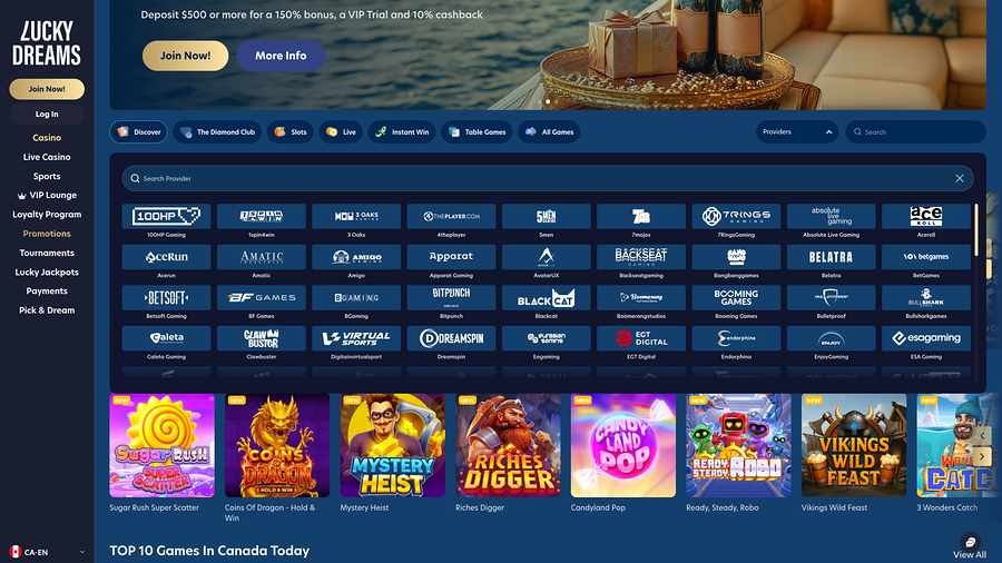 Lucky Dreams Casino Desktop Game Developers
