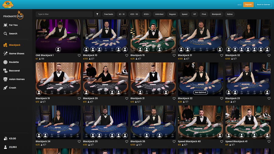 Lucky Emperor Casino Desktop Live Dealer