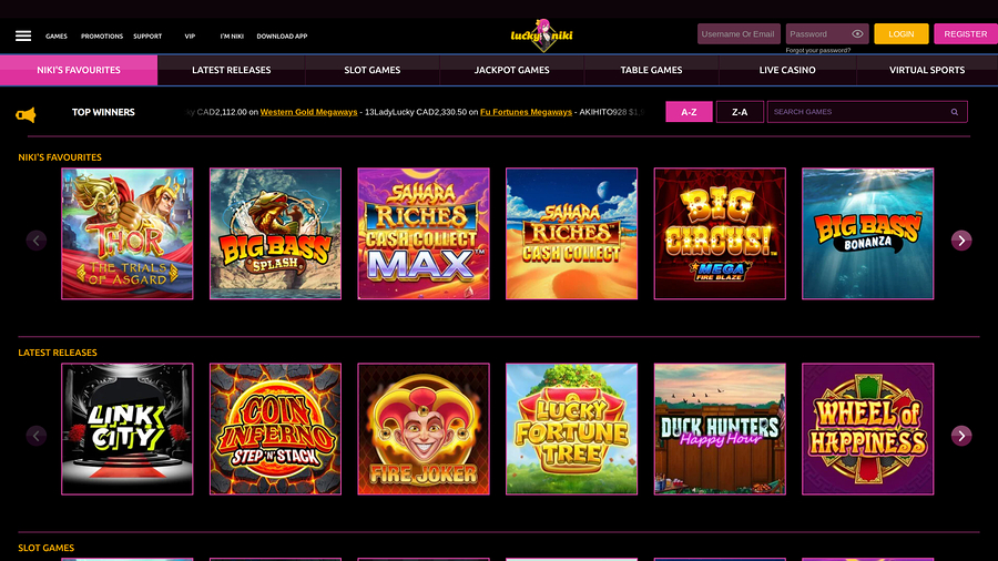 Lucky Niki Casino Desktop Games