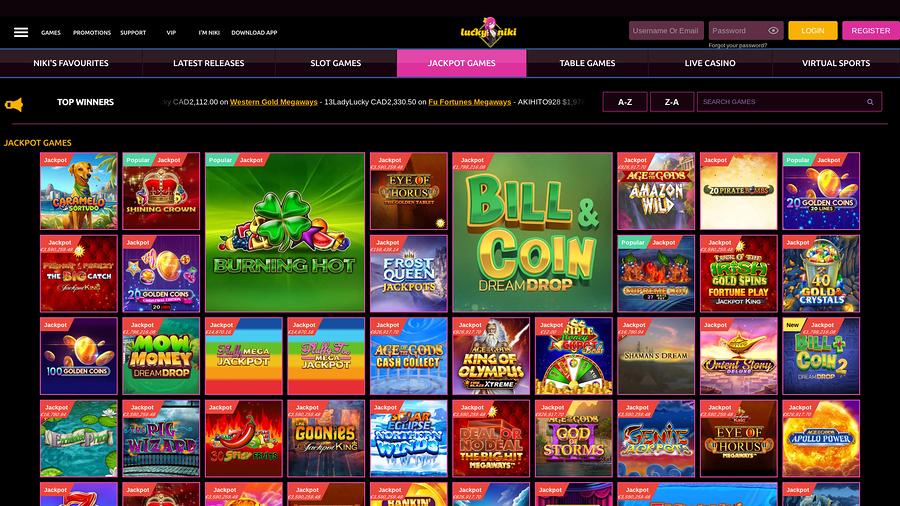 Lucky Niki Casino Desktop Jackpot