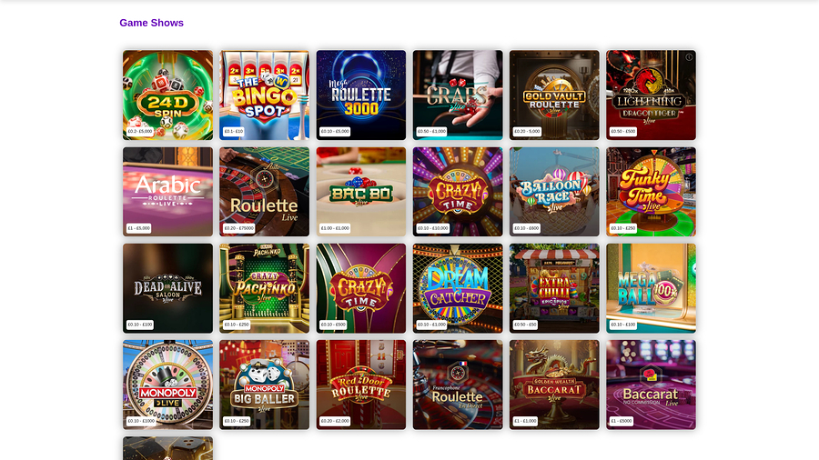 Lucky Pants Bingo Desktop Live Dealer