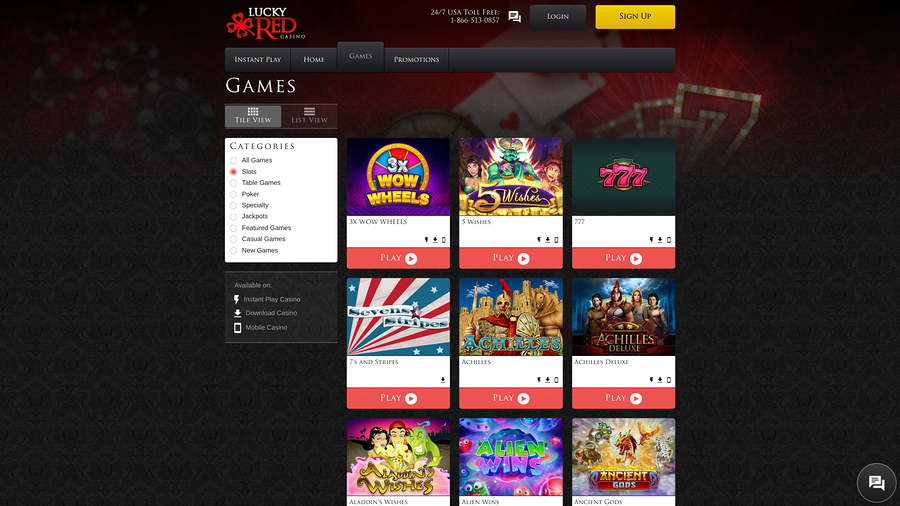 Lucky Red Casino Desktop Games