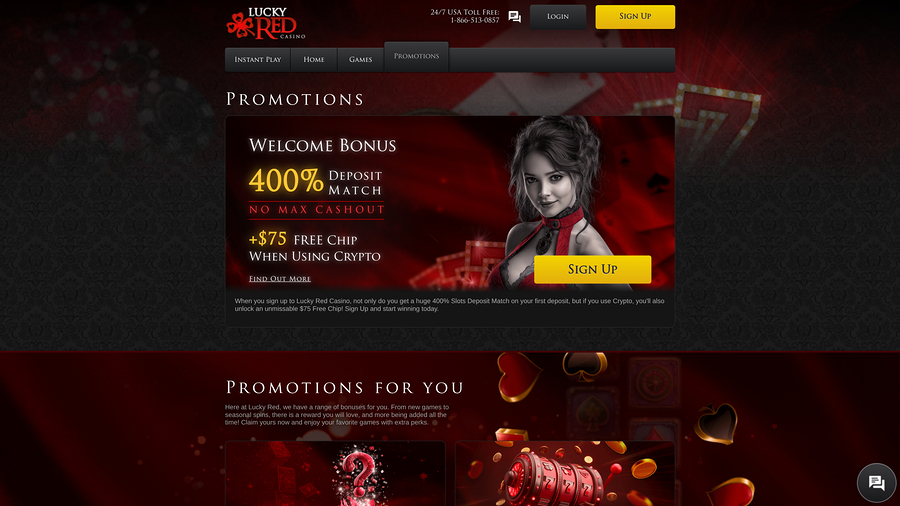 Lucky Red Casino Desktop Promotions