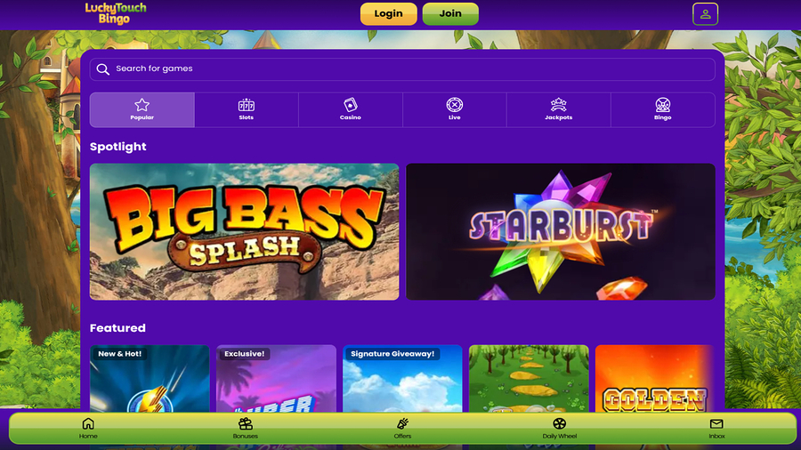 Lucky Touch Bingo Desktop Games