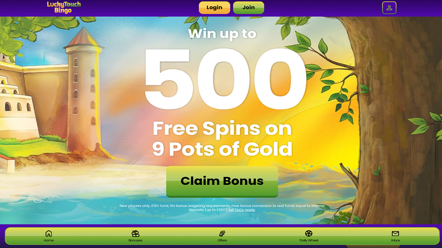 Lucky Touch Bingo Desktop Homepage