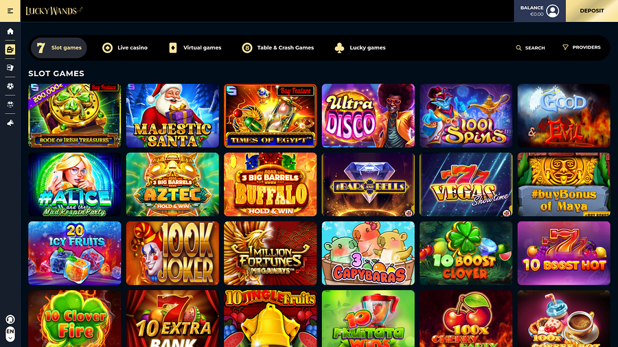 Lucky Wands Casino Desktop Games