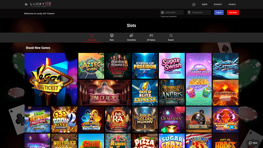 Lucky247 Casino Desktop Games