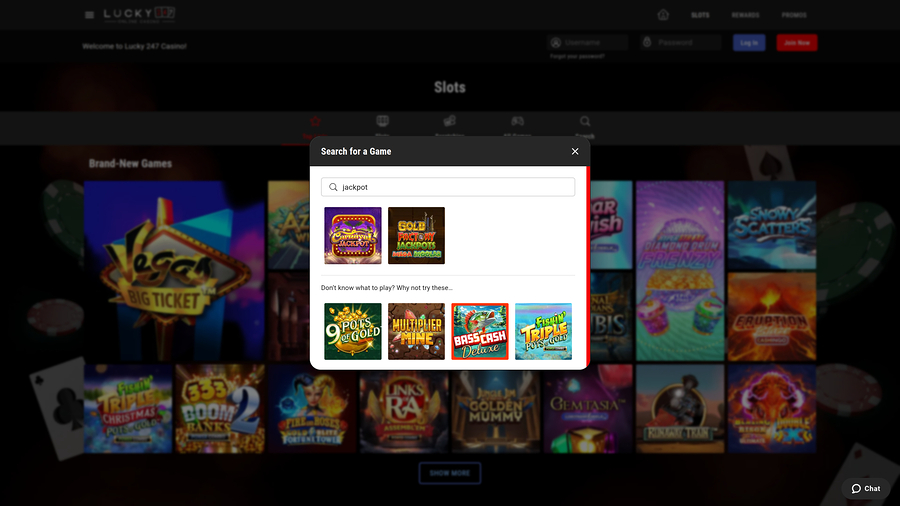 Lucky247 Casino Desktop Jackpot