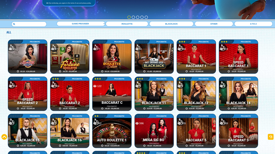 Luckybull Casino Desktop Live Dealer