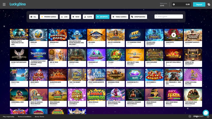 Luckydino Casino Desktop Jackpot 