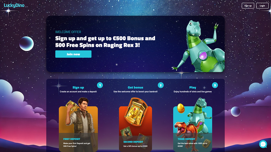 Luckydino Casino Desktop Promotions