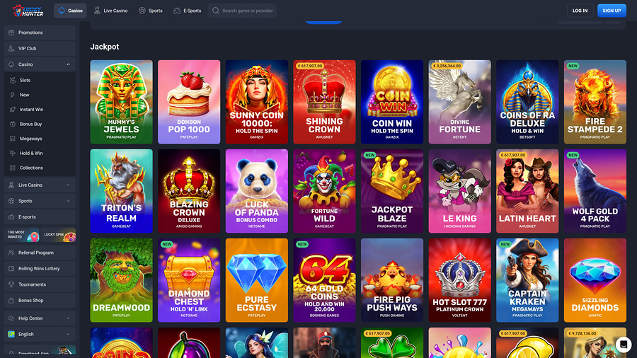 Luckyhunter Desktop Jackpot