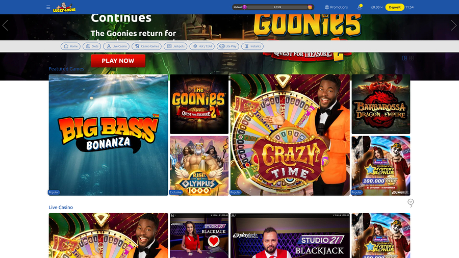 LuckyLouis Casino Desktop Games
