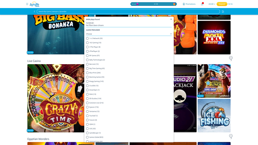 LuckyMe Slots Casino Spelutvecklare för datorer