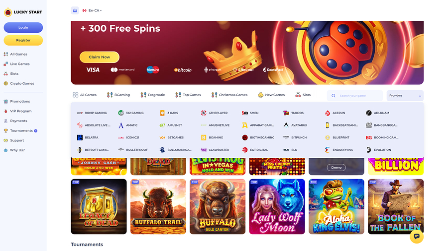 Luckystart Casino Desktop Game Developers