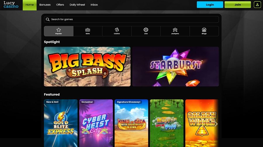 Lucy Casino Desktop Games