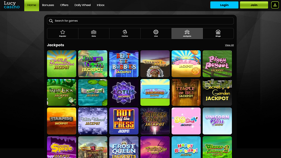 Lucy Casino Desktop Jackpot