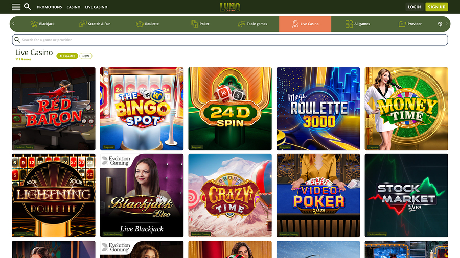 Lumo Casino Live Dealer