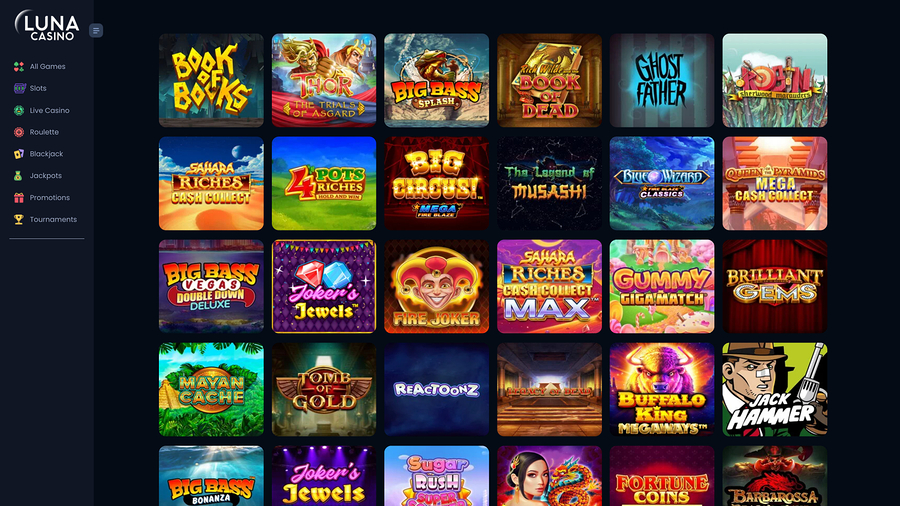 Luna Casino Desktop Games