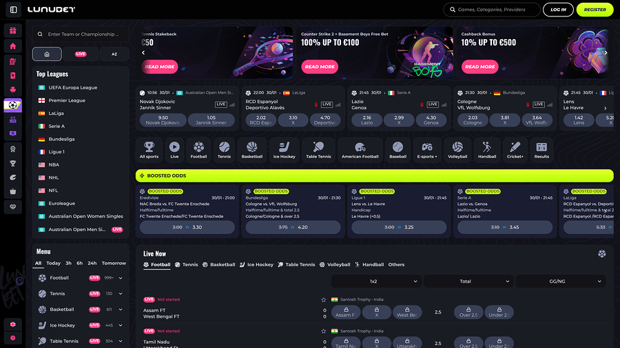 Lunubet Desktop Sports