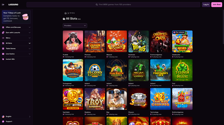 Lussurio Casino Desktop Games