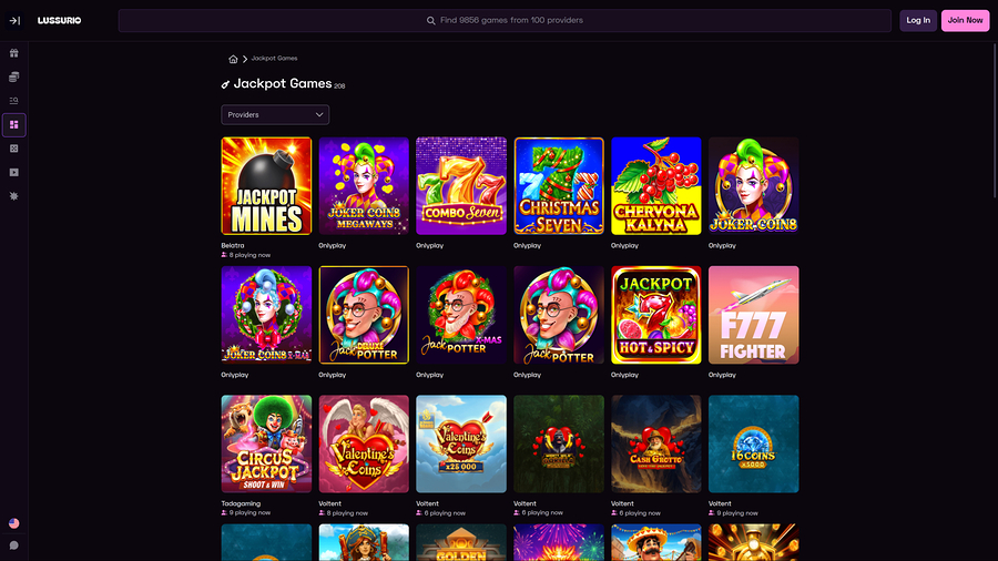 Lussurio Casino Desktop Jackpot