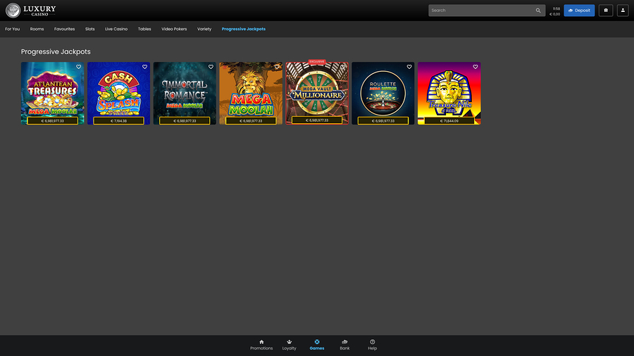 Luxury Casino Desktop Jackpot