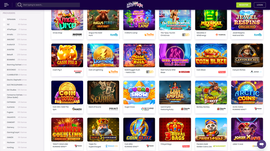 Madnix Casino Desktop Game Developers