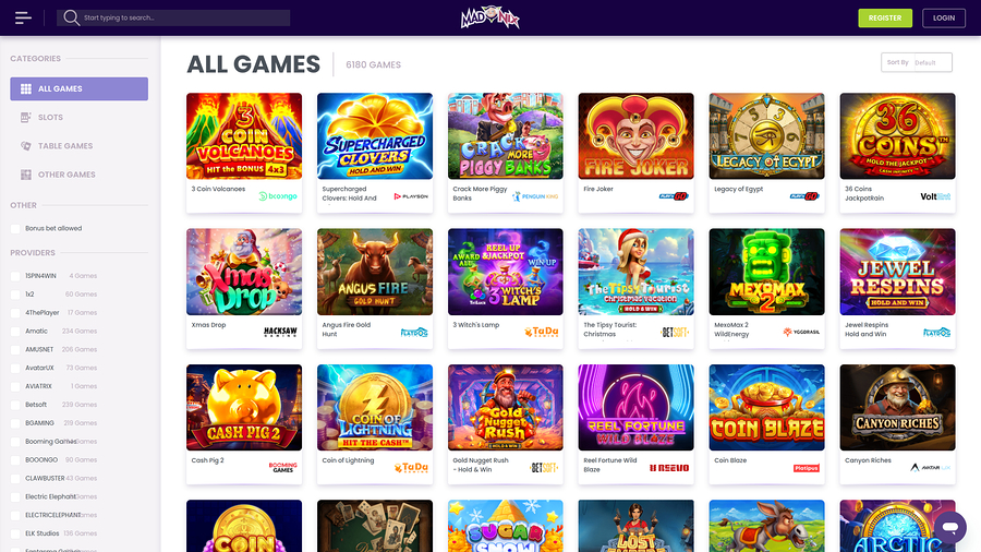 Madnix Casino Desktop Games
