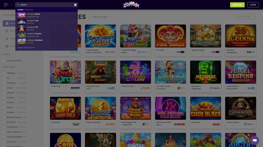 Madnix Casino Desktop Jackpot