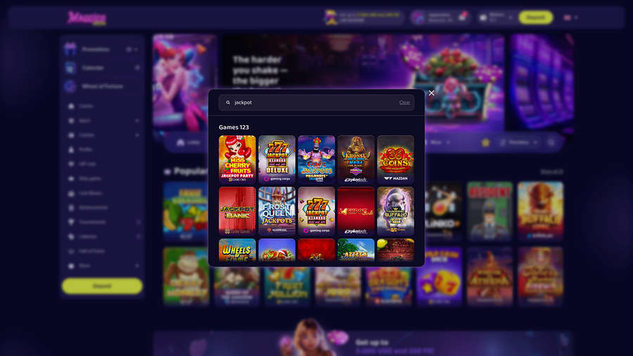 Jackpot de escritorio de Magic Casino