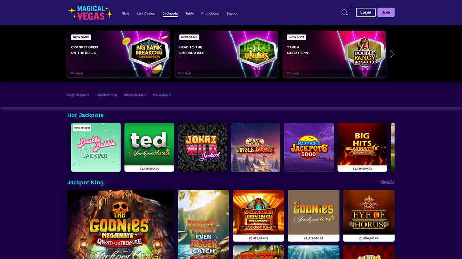 Magical Vegas Casino Desktop Jackpot