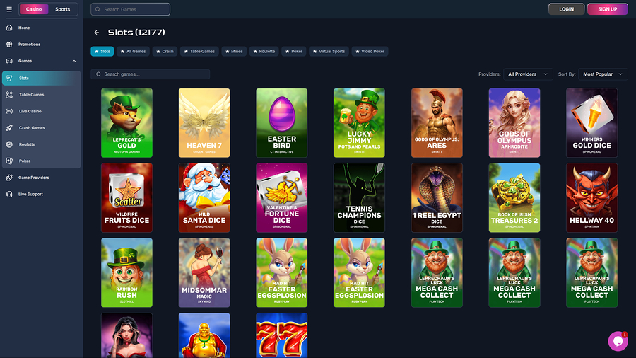 Magicianbet Casino Desktop Games