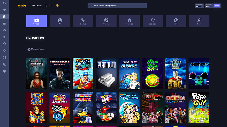 Mango Casino Desktop Game Developers