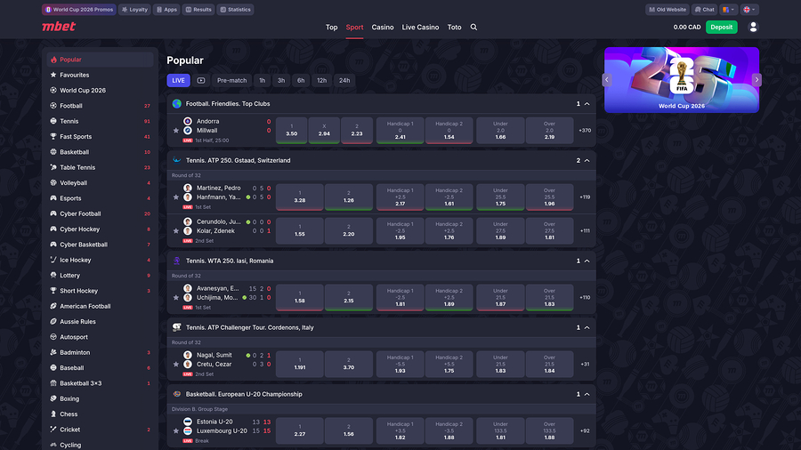 Casino MarathonBet para escritorio: deportes electrónicos
