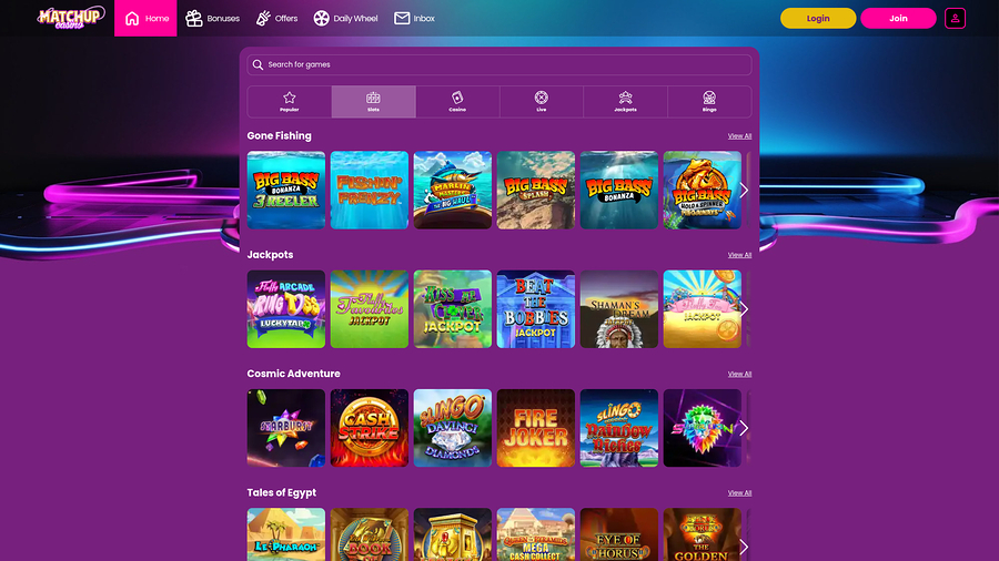 Matchup Casino Desktop Games