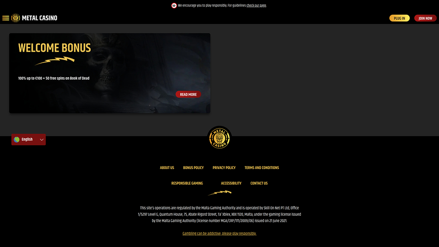 Metal Casino Desktop Promotions