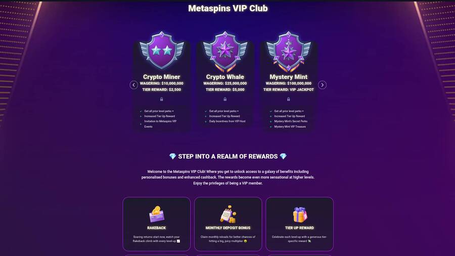 Metaspin Casino VIP