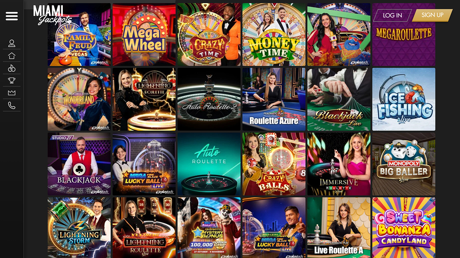 Miami Jackpots Casino Desktop Live dealer