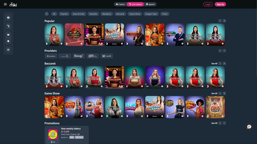 Miki Casino Live Dealer