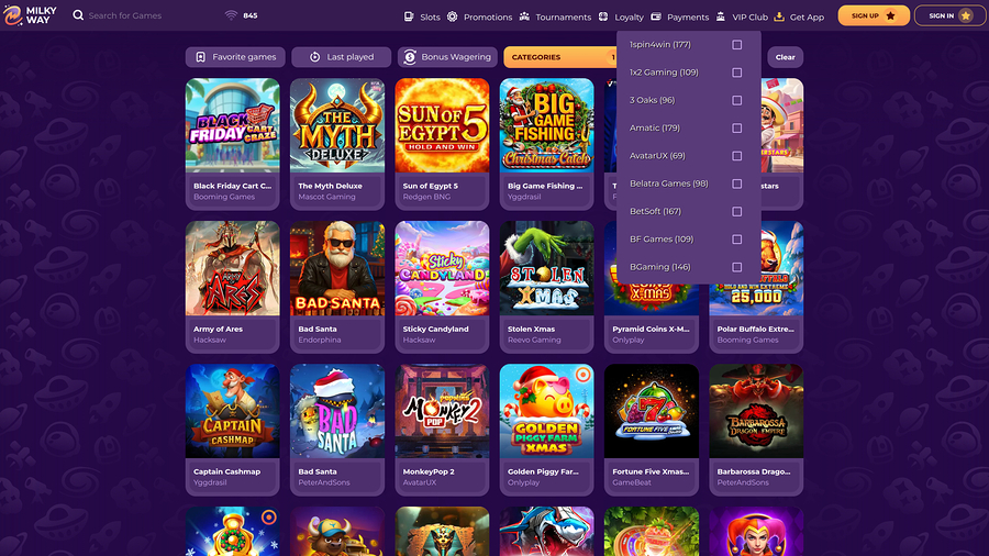MilkyWay Casino Desktop Game Developers