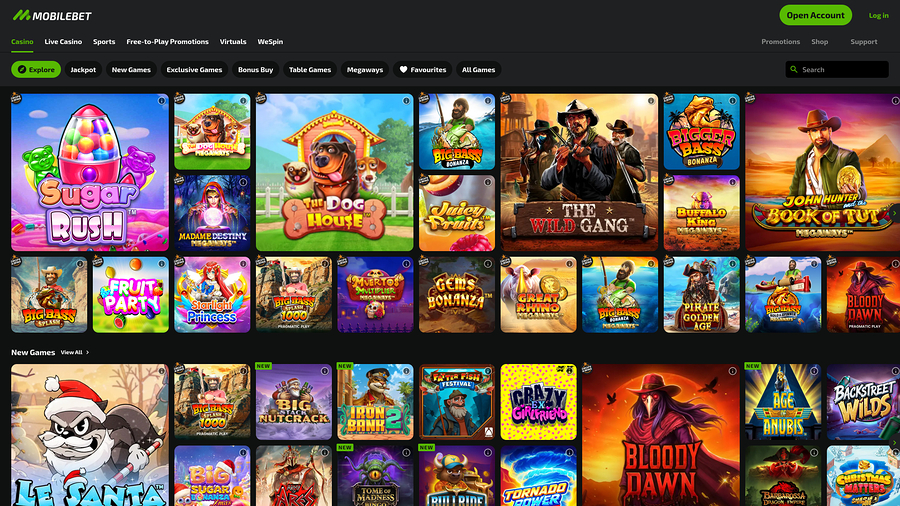 Mobilebet Casino Desktop Games