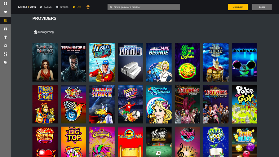 MobileWins Casino Desktop Game Developers