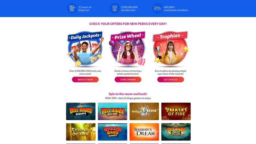 Moon Bingo Casino Desktop Promotions