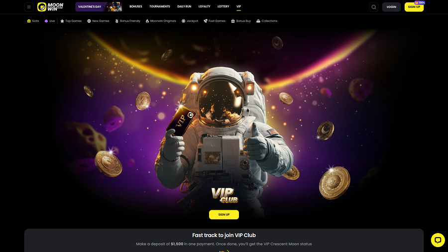 Moonwin Casino Desktop VIP Program