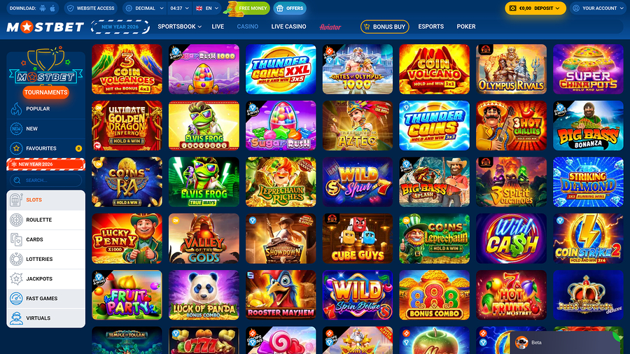 Mostbet Casino Desktop Games