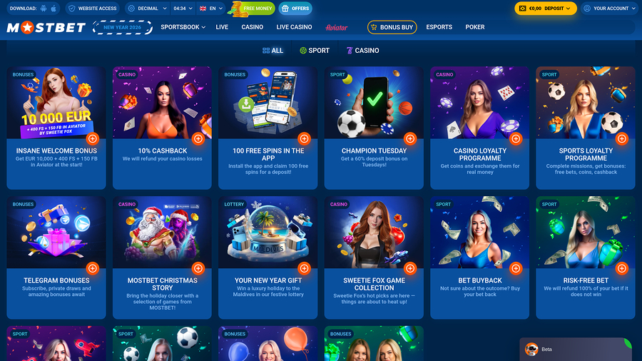 Mostbet Casino Desktop Promotions