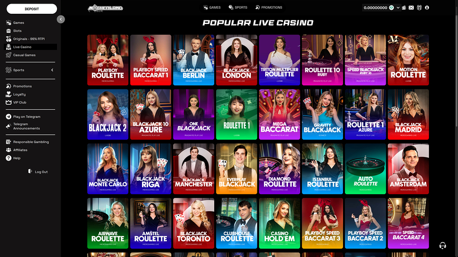 Motherland Casino Desktop Live Dealer