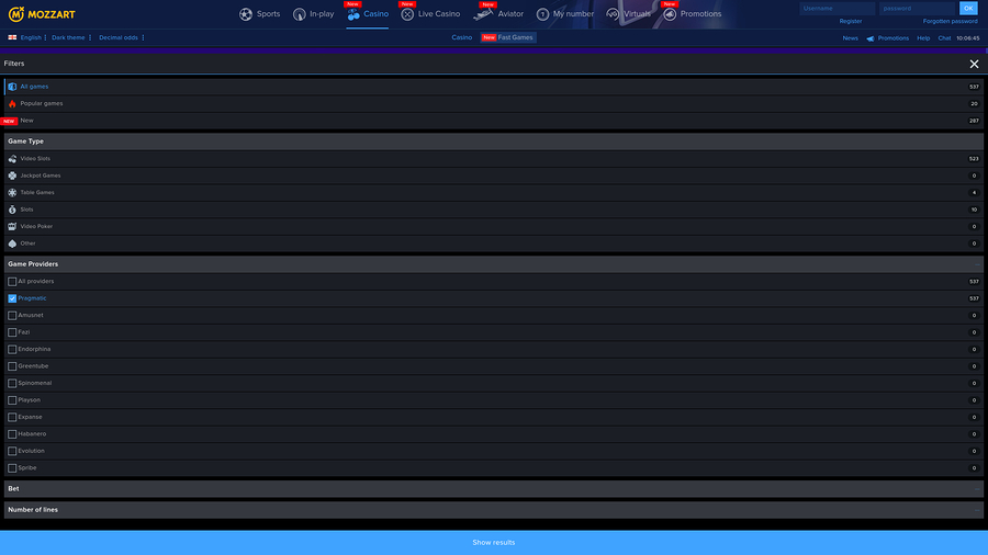 Mozzart Casino Desktop Game Developers